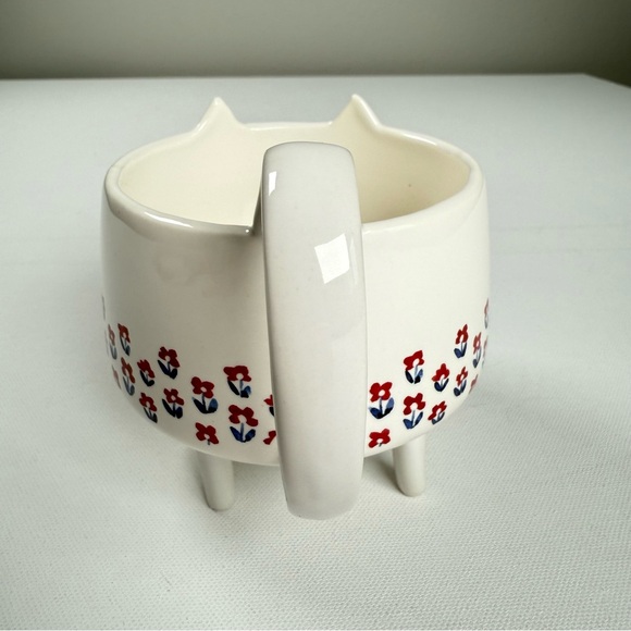 Arlington Designs Cute Cat White‎ Ceramic Mug with Floral Design - Picture 7 of 9